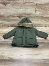 H&M Hooded Jacket Green sz 18m