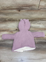Carter's Sherpa Lined Knit Hooded Button-Up Cardigan Pink sz 3m