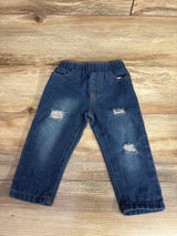 Distressed Pull On Jeans Blue sz 12-18m