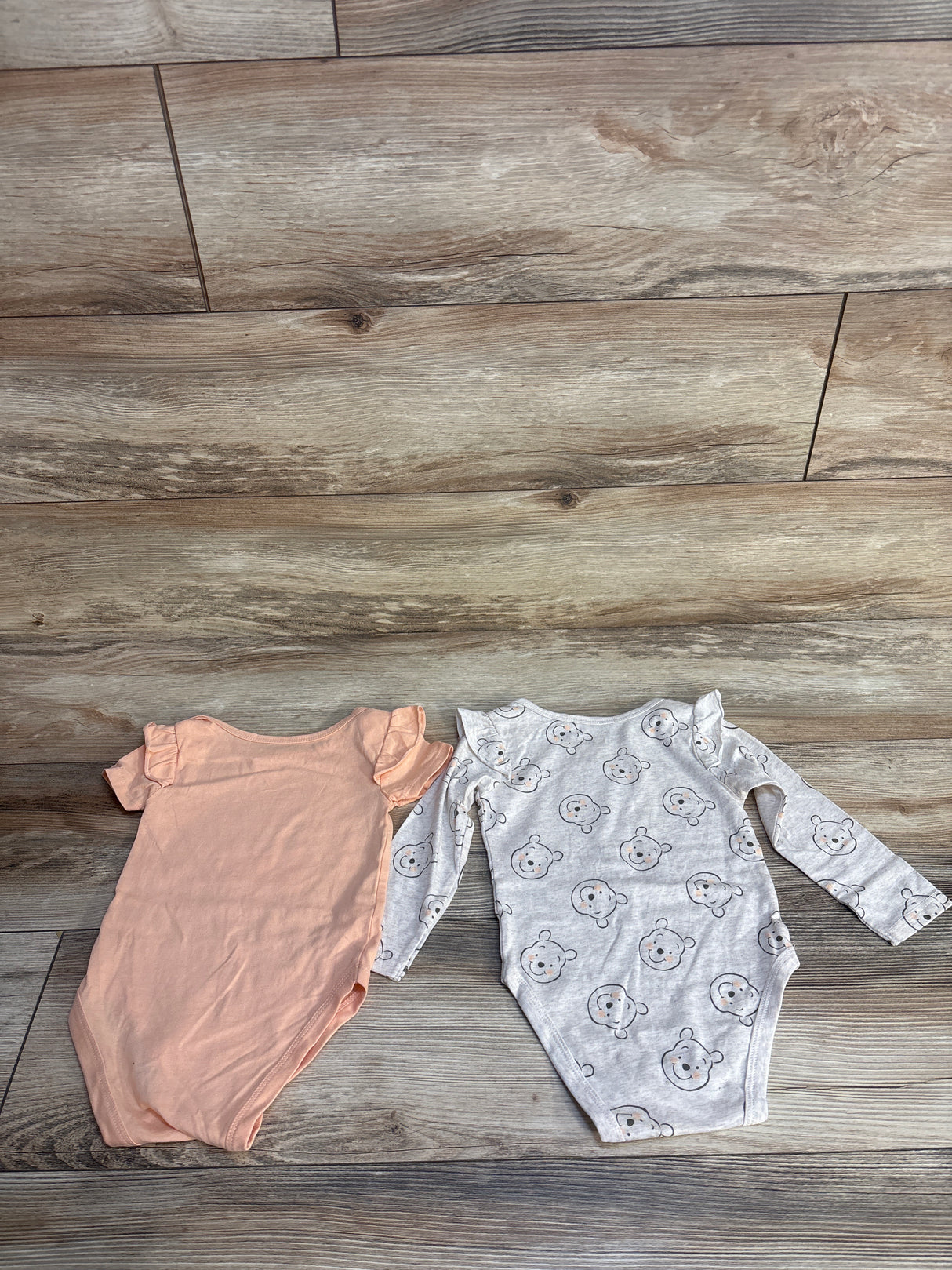 NEW Disney Baby 4pc Winnie The Pooh Plush Pull Over Sweater & Bodysuit Set Peach sz 18m