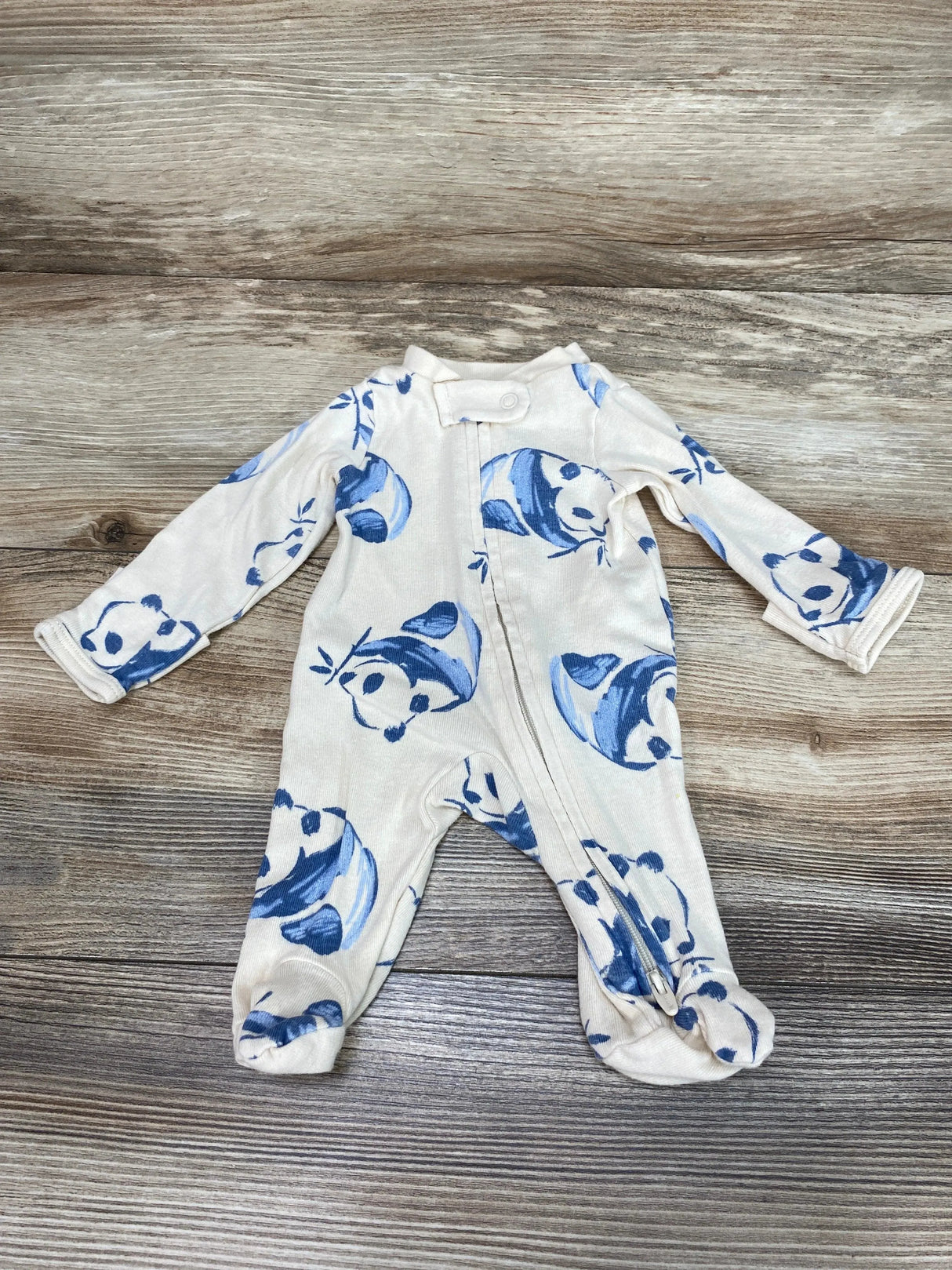 Carter's Panda Print Sleeper Beige sz Preemie - Me 'n Mommy To Be