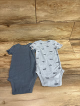 NEW Child Of Mine 2pk Ribbed Bodysuits Blue sz 6-9m