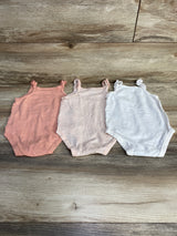 Carter's 3pk Sleeveless Bodysuits Pink/White sz 9m