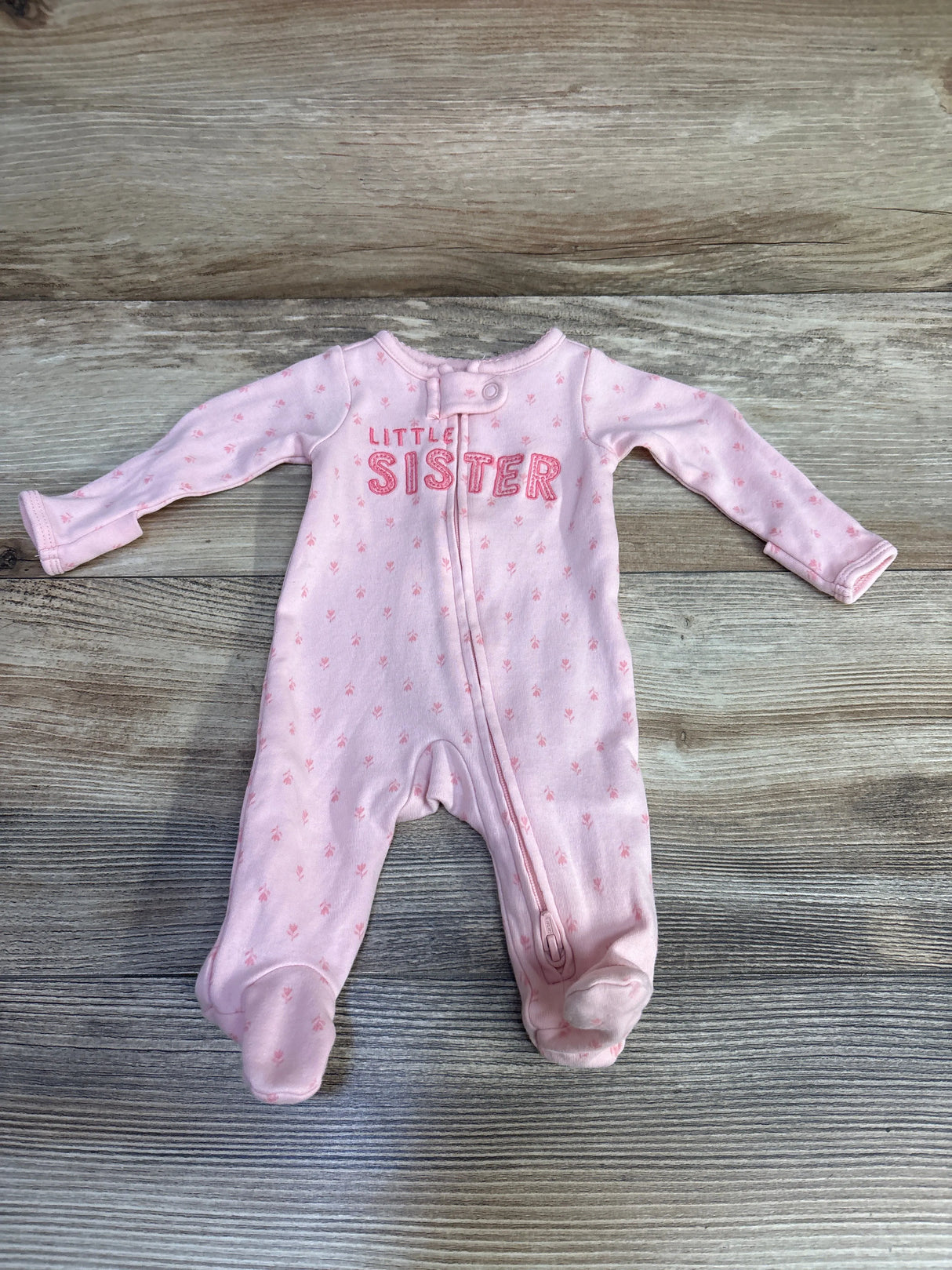 Child Of Mine Floral Little Sister Sleeper Pink sz Preemie