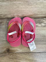 NEW Children's Place Pink Glitter Flip Flops sz 6-7c
