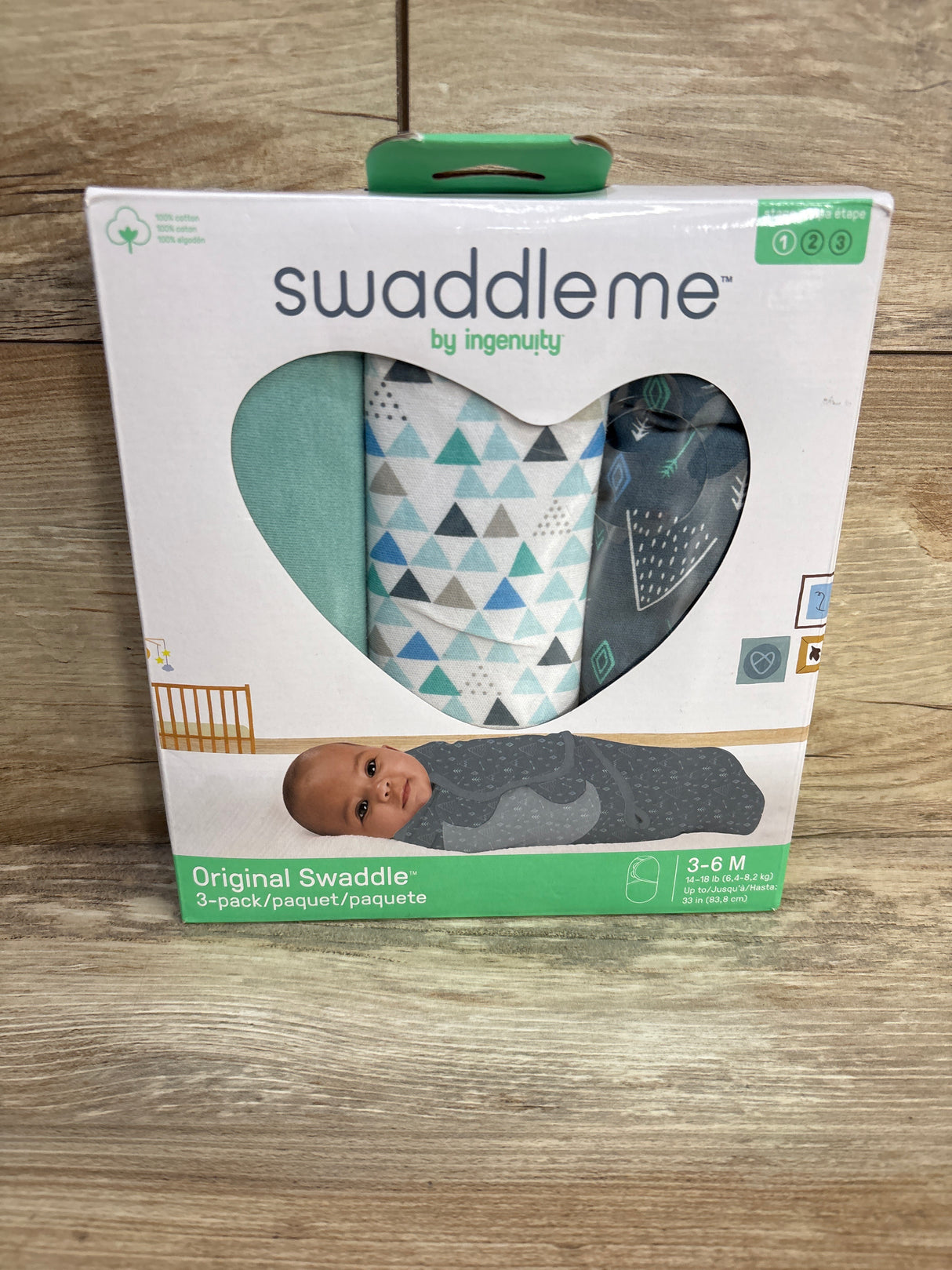 NEW SwaddleMe 3pk Original Swaddles in Mountaineer sz 3-6m