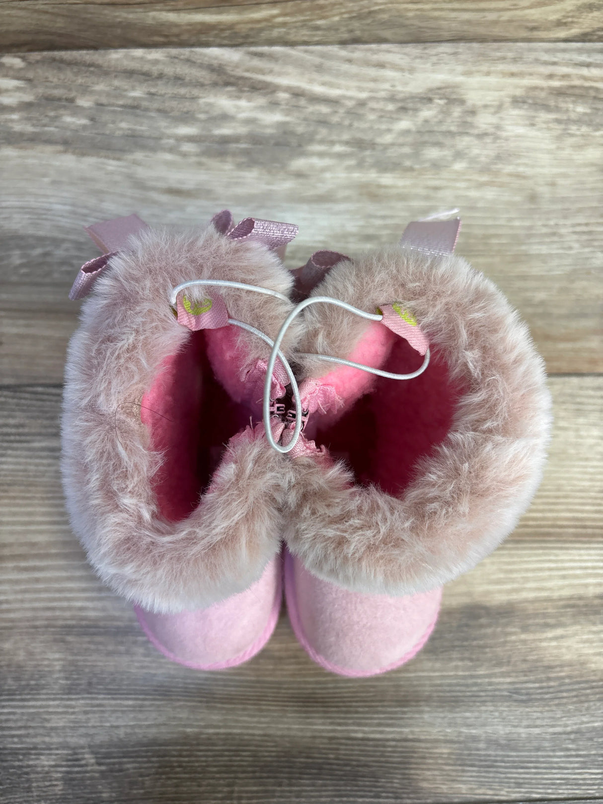 NEW First Steps by Stepping Stone Faux Fur Boots, Pink sz 3c