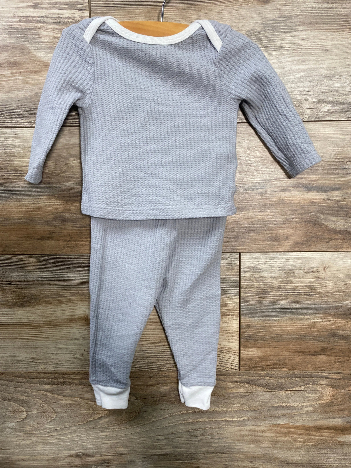 Cloud Island 2pc Waffle Shirt & Pants Grey sz 3-6m