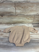 Nike Long Sleeve Quilted Bubble Romper Beige sz 6m