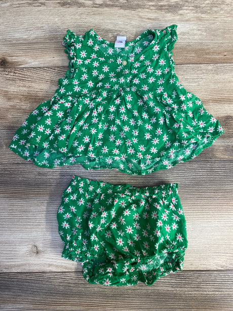 Old Navy 2pc Floral Top & Short Set Green sz 12-18m - Me n Mommy To Be