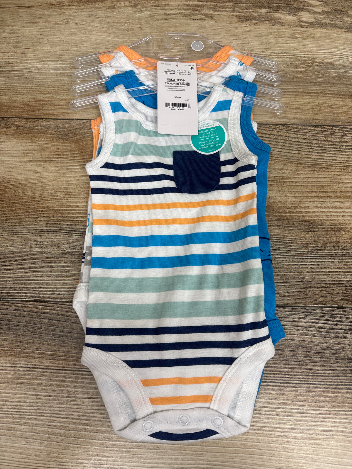 NEW Child Of Mine 4pk Tank Bodysuits White sz Newborn