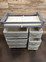 Badger Basket Modern Baby Changing Table with Six Baskets - Gray