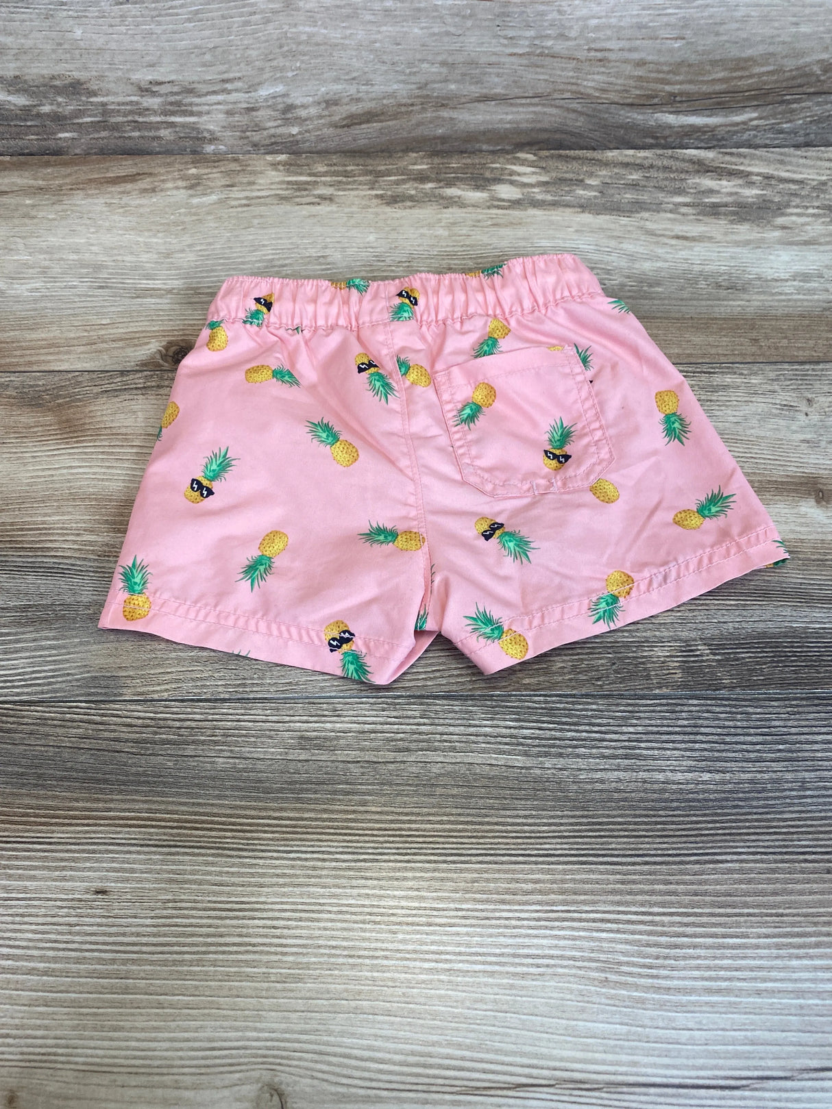 Old Navy Pineapple Print Swim Trunks Pink sz 12-18m