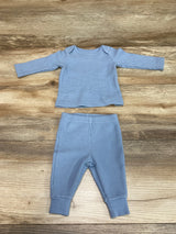 Simple Joys 2pc Thermal Shirt & Pants Blue sz Newborn