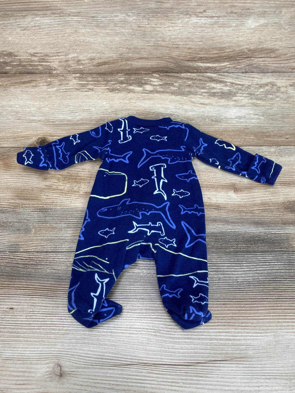 Carter's Sea Print Sleeper Navy sz Preemie