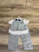 NEW Little Lad 3pc Mock Vest Set White sz 12m