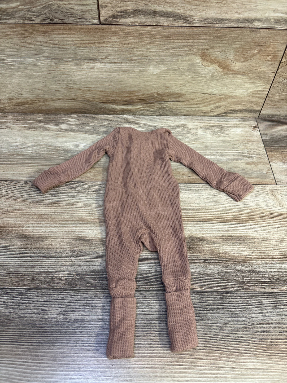 Carter's PurelySoft Waffle Knit Sleeper Brown sz Preemie