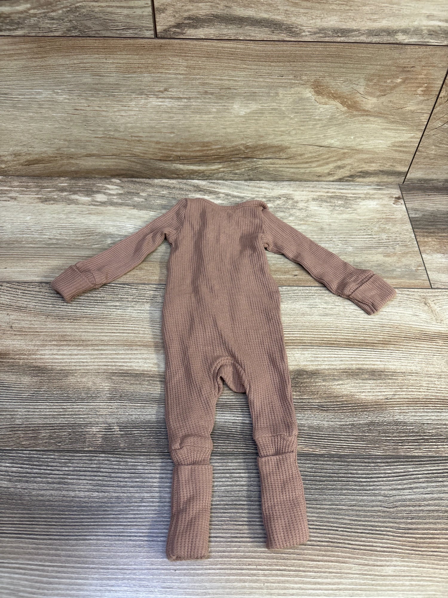 Carter's PurelySoft Waffle Knit Sleeper Brown sz Preemie