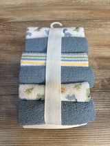 NEW 12pk Washcloths Blue/White