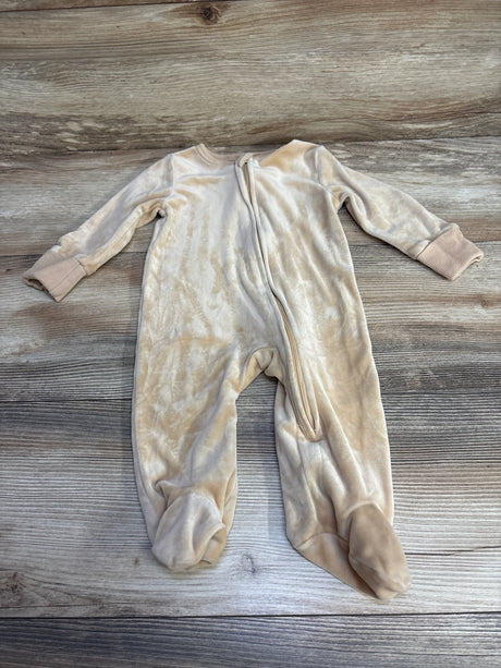 Liam & James Velour Sleeper Tan sz 3-6m - Me n Mommy To Be