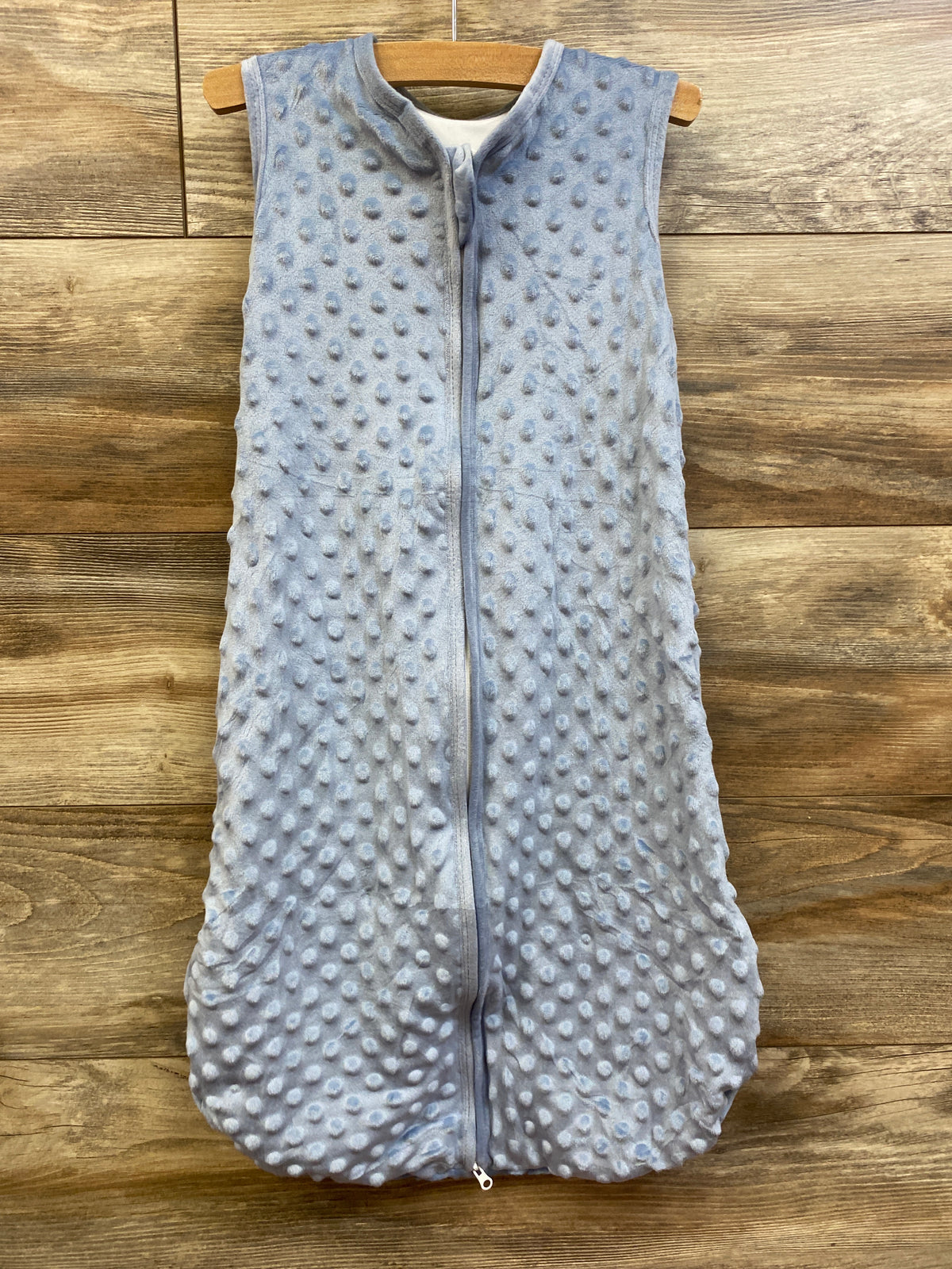 BSTOPPT Minky Dot 3-Way Adjustable Sleep Sack Swaddle Blue sz 6-12m