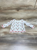Mudpie Thermal Reindeer Shirt White sz 3-6m - Me n Mommy To Be