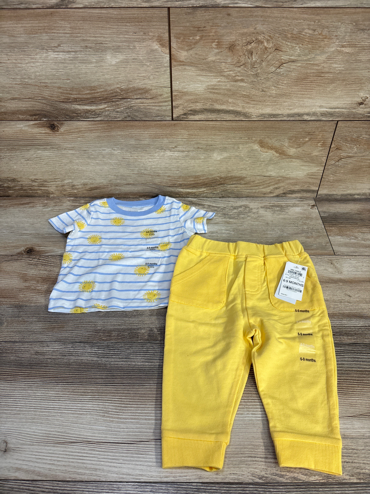 NEW First Impressions 2pc Striped Sun Shirt & Pants White sz 6-9m