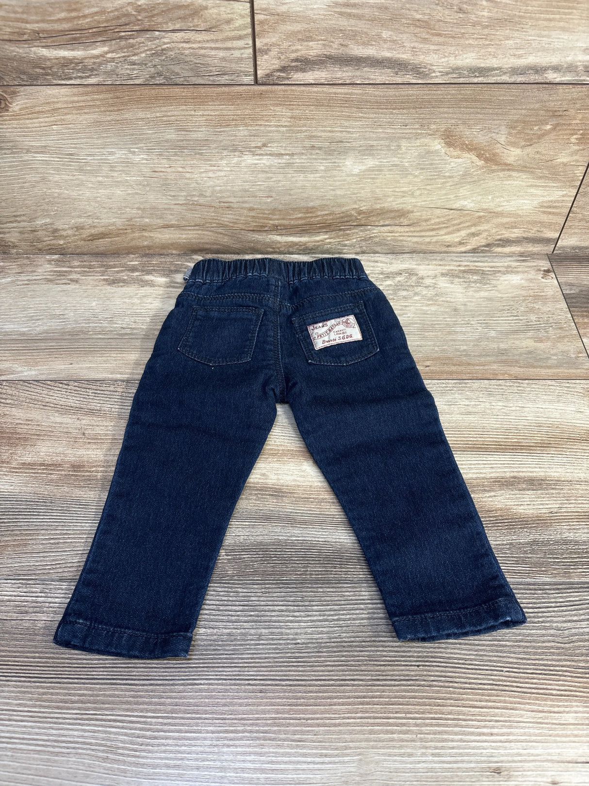 Petit Bateau Drawstring Jeans Blue sz 6m