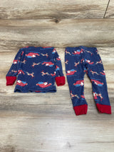 Just One You 2pc Santa Pajama Set Blue sz 18m - Me n Mommy To Be