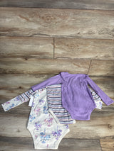 NEW Member's Mark Organic 3pk Long Sleeve Bodysuits Ivory sz 24m