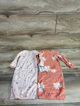 NEW Carter's 2pc Floral Sleeper Gown Peach sz Newborn