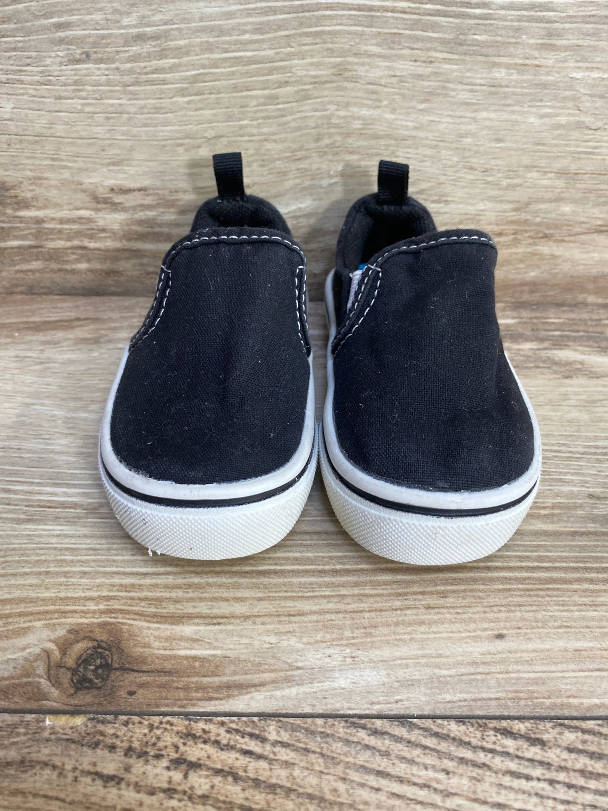 Wonder Nation Canvas Slip On Shoes Black sz 5c