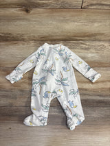 Carter's Ribbed Beach Print Sleeper White sz Newborn