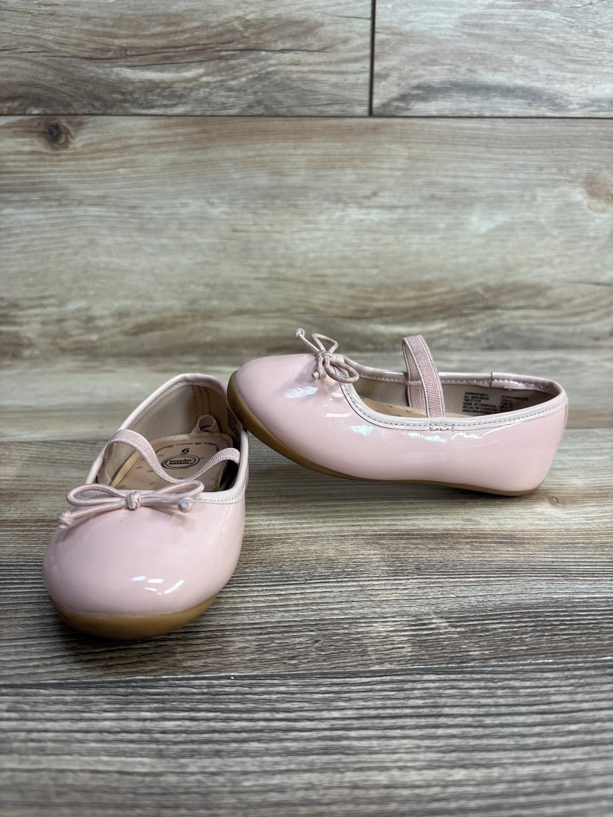 Wonder Nation Bow Ballet Flats Pink sz 6c