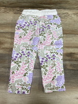 NEW Okie Dokie Fleece Floral Jogger Pant White sz 12m