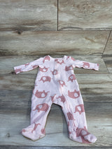 Simple Joys Elephant Waffle Knit Sleeper Pink sz 3-6m
