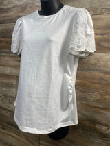 NEW Verdusa Maternity Scalloped Sleeve Top White sz Large