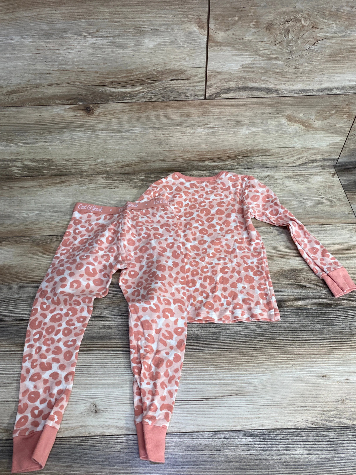 Cat & Jack 2pc Leopard Print Pajama Set Pink sz 4T