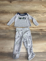 Levi's 2pc Star Print Shirt & Bottoms Set Grey sz 3m
