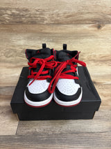 Air Jordan 1 Mid TD 'Gym Red Black Toe' Sneakers sz 9c