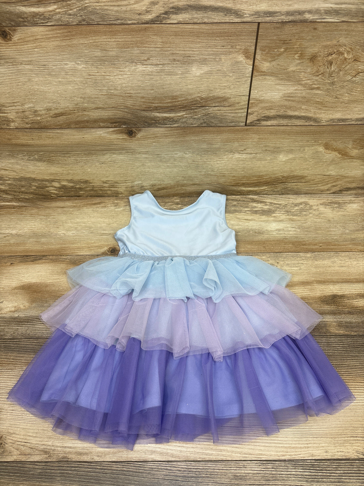 Disney Frozen II Layered Tulle Dress Blue sz 4T