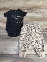 Carter's 2pc Dinosaur Bodysuit & Pants Grey sz 9m