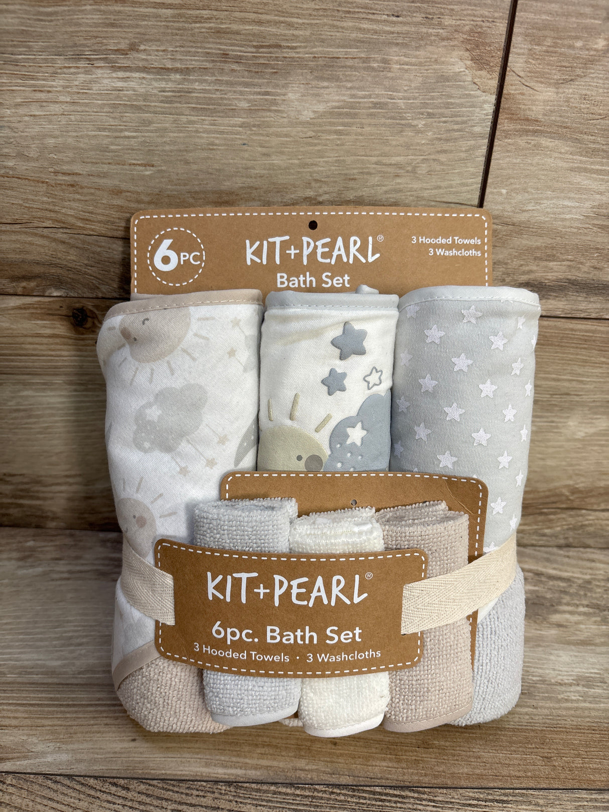 NEW Kit+Pearl 6pc Bath Set, White