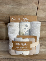NEW Kit+Pearl 6pc Bath Set, White