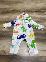 Baby Starters Dino Hooded Coverall White sz 3m