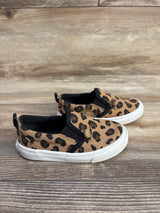 Old Navy Leopard Print Canvas Slip-On Sneakers, Brown sz 5c