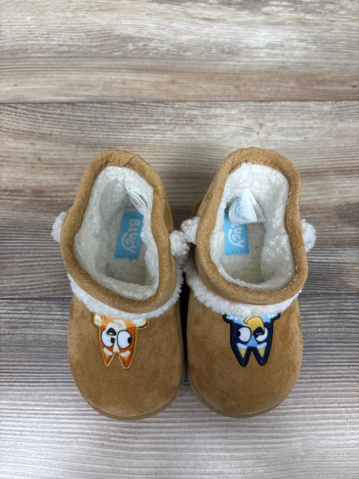 Ground Up Bluey & Bingo Faux-Suede Slipper Boots Tan sz 8c
