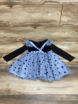 Pippa & Julie 2pc Shirt & Tulle Skirt Black/Blue sz 2T