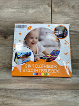 NEW 2 In 1 Cloth Book & Cloth Tissue Box