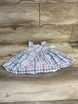 NEW Just One You 2pc Plaid Dress & Bloomers White sz 9m